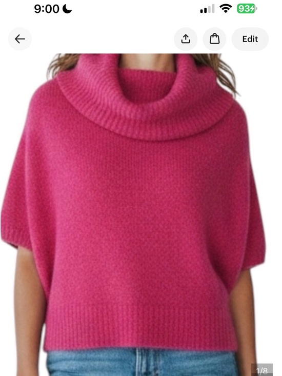 Wooden Ships Sweaters - ANTHROPOLOGIE WOODEN SHIPS Cowl Neck Mohair Blend Sweater in Fuchsia Size M/L